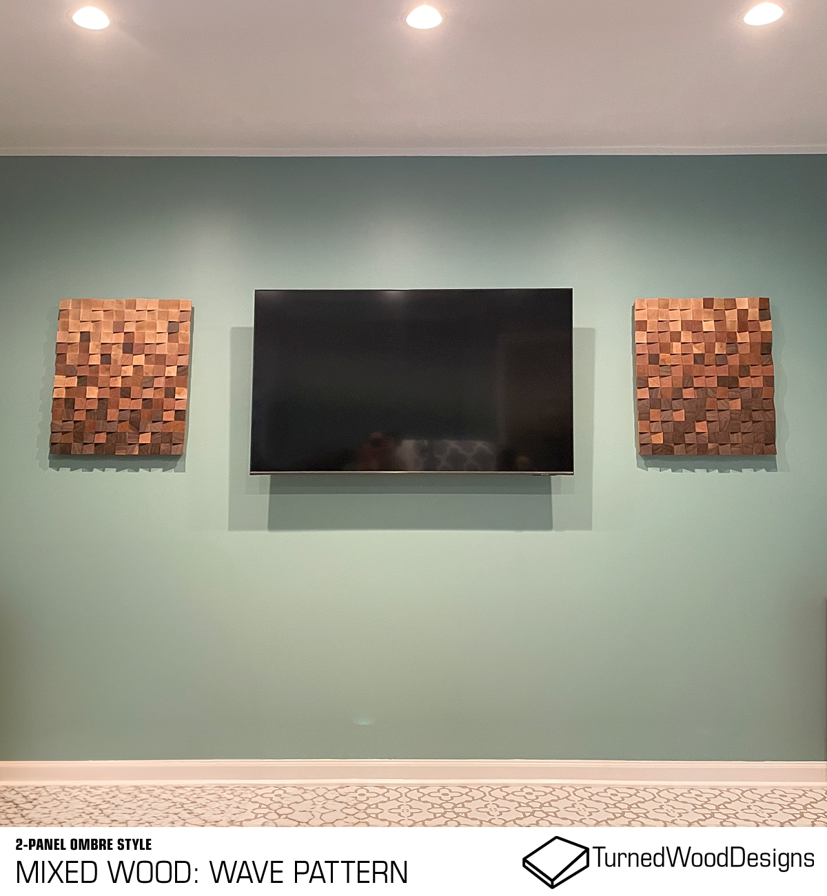 Ombré | Gradient Mixed Hardwood Rectangle Wall Art